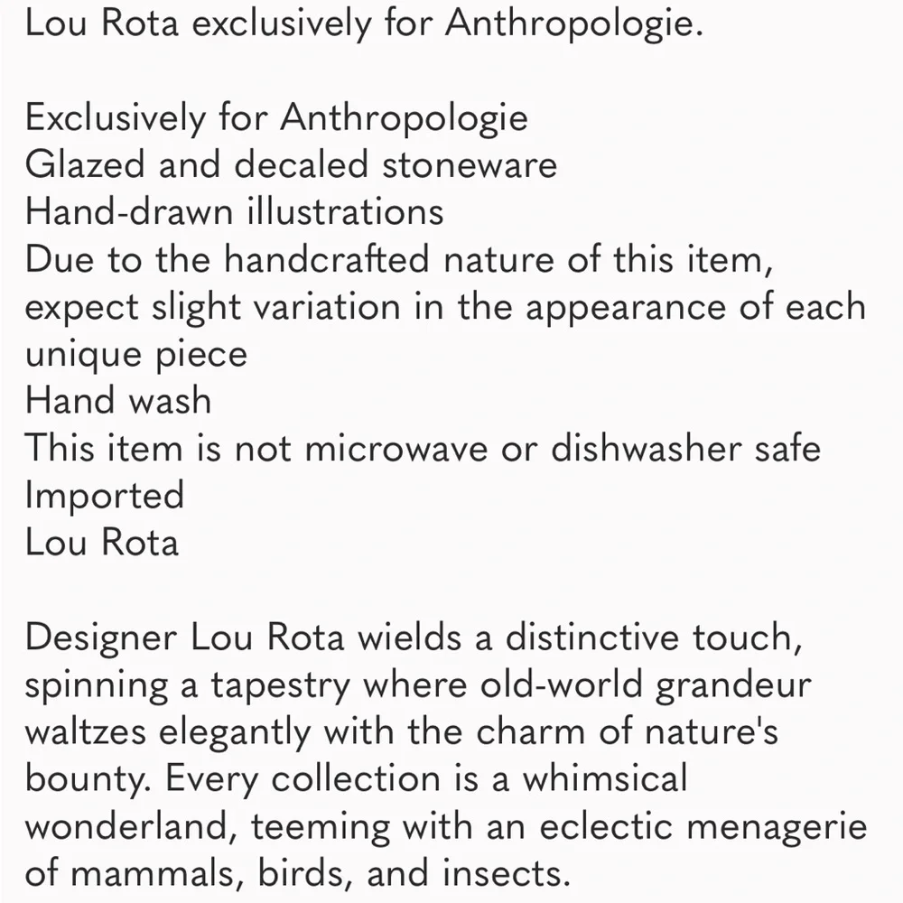 Lou Rota exclusively for Anthropologie Floral Dog Print Mug with Gold Handle - Picture 5 of 6